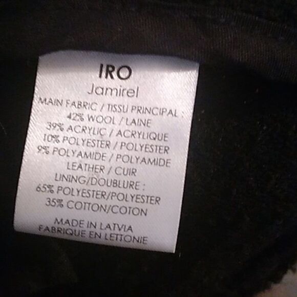 IRO BLACK CLASSIC OPEN FRONT  BOUCLE CARDIGAN/BLAZER SIZE 38 EURO - Picture 5 of 12